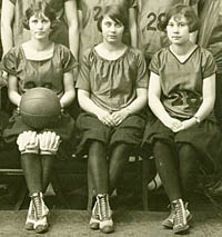 1925 Freshman Basketball Team detail of team photo